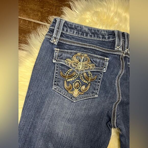 Rock 47 wrangler Ultra low rise  bootcut sz 7X34 - Picture 2 of 8